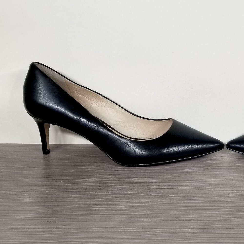 Louise et Cie Jordyna Pointed Toe Pump, Black Leather, Womens Size 11 M / 43 - Picture 7 of 12